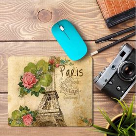 Art Hediye Vintage Paris Eyfel Kulesi Baskılı 23x19 cm Mouse Pad