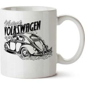 Art Hediye Vintage Wolkswagen Tospa İki Tarafı Baskılı Kupa Bardak
