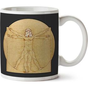 Art Hediye Vitruvian Stormtrooper Man Star Wars Da Vinci İki Tarafı Baskılı Kupa Bardak