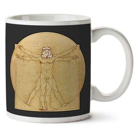Art Hediye Vitruvian Stormtrooper Man Star Wars Da Vinci İki Tarafı Baskılı Kupa Bardak