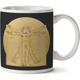 Art Hediye Vitruvian Stormtrooper Man Star Wars Da Vinci İki Tarafı Baskılı Kupa Bardak