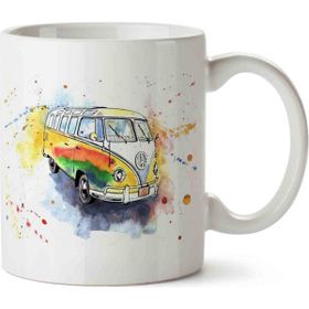 Art Hediye Volkswagen Renkli Minübüs Kupa Bardak