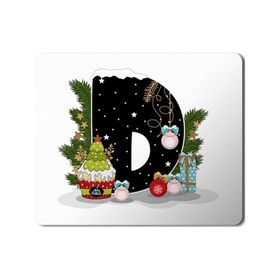 Art Hediye Yeni Yıl Merry Christmas Yılbaşı'na Özel D Harfi 23x19 cm Mouse Pad