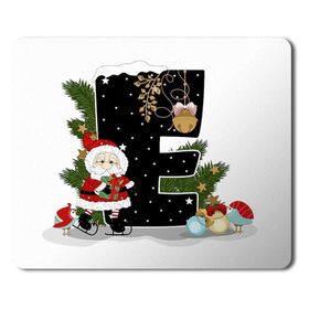 Art Hediye Yeni Yıl Merry Christmas Yılbaşı'na Özel E Harfi 23x19 cm Mouse Pad
