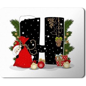 Art Hediye Yeni Yıl Merry Christmas Yılbaşı'na Özel H Harfi 23x19 cm Mouse Pad