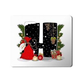 Art Hediye Yeni Yıl Merry Christmas Yılbaşı'na Özel H Harfi 23x19 cm Mouse Pad