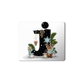Art Hediye Yeni Yıl Merry Christmas Yılbaşı'na Özel J Harfi 23x19 cm Mouse Pad