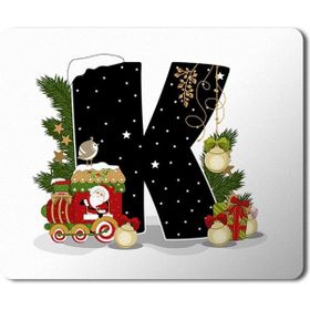 Art Hediye Yeni Yıl Merry Christmas Yılbaşı'na Özel K Harfi 23x19 cm Mouse Pad