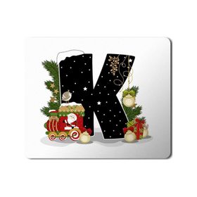 Art Hediye Yeni Yıl Merry Christmas Yılbaşı'na Özel K Harfi 23x19 cm Mouse Pad