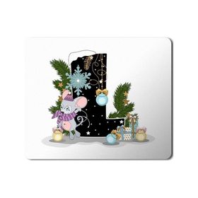 Art Hediye Yeni Yıl Merry Christmas Yılbaşı'na Özel L Harfi 23x19 cm Mouse Pad
