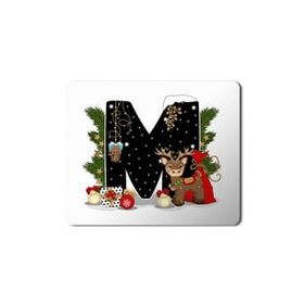Art Hediye Yeni Yıl Merry Christmas Yılbaşı'na Özel M Harfi 23x19 cm Mouse Pad