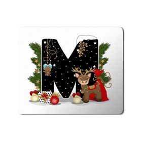 Art Hediye Yeni Yıl Merry Christmas Yılbaşı'na Özel M Harfi 23x19 cm Mouse Pad