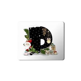 Art Hediye Yeni Yıl Merry Christmas Yılbaşı'na Özel P Harfi 23x19 cm Mouse Pad