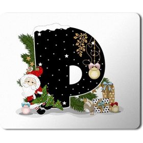 Art Hediye Yeni Yıl Merry Christmas Yılbaşı'na Özel P Harfi 23x19 cm Mouse Pad
