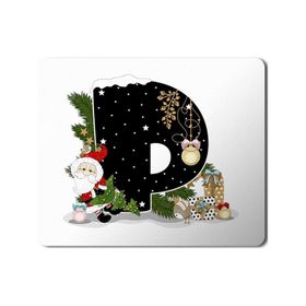 Art Hediye Yeni Yıl Merry Christmas Yılbaşı'na Özel P Harfi 23x19 cm Mouse Pad