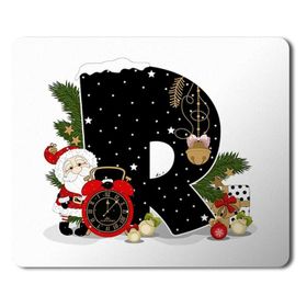 Art Hediye Yeni Yıl Merry Christmas Yılbaşı'na Özel R Harfi 23x19 cm Mouse Pad
