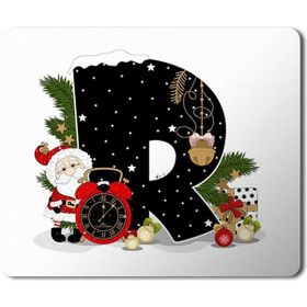 Art Hediye Yeni Yıl Merry Christmas Yılbaşı'na Özel R Harfi 23x19 cm Mouse Pad