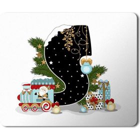 Art Hediye Yeni Yıl Merry Christmas Yılbaşı'na Özel S Harfi 23x19 cm Mouse Pad
