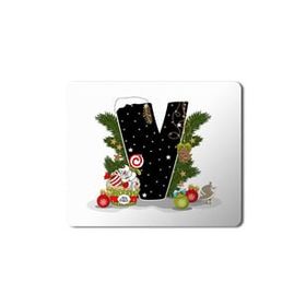 Art Hediye Yeni Yıl Merry Christmas Yılbaşı'na Özel V Harfi 23x19 cm Mouse Pad