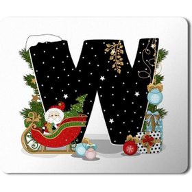 Art Hediye Yeni Yıl Merry Christmas Yılbaşı'na Özel W Harfi 23x19 cm Mouse Pad