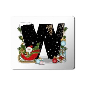 Art Hediye Yeni Yıl Merry Christmas Yılbaşı'na Özel W Harfi 23x19 cm Mouse Pad