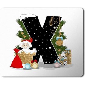 Art Hediye Yeni Yıl Merry Christmas Yılbaşı'na Özel x Harfi 23x19 cm Mouse Pad