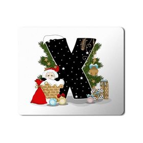 Art Hediye Yeni Yıl Merry Christmas Yılbaşı'na Özel x Harfi 23x19 cm Mouse Pad
