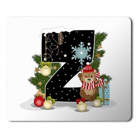 Art Hediye Yeni Yıl Merry Christmas Yılbaşı'na Özel Z Harfi 23x19 cm Mouse Pad