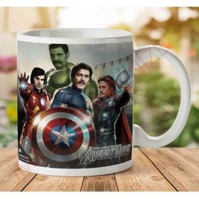 Art Hediye Yeşilçam Kahramanları Hulk, Iron Man, Captan America 2 Iki Tarafı Baskılı Kupa Bardak