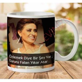 Art Hediye Yıldız Tilbe Özlemek İki Tarafı Baskılı Kupa Bardak