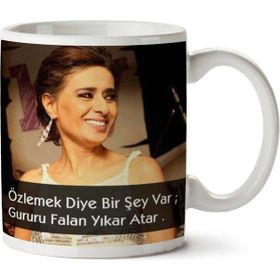 Art Hediye Yıldız Tilbe Özlemek İki Tarafı Baskılı Kupa Bardak
