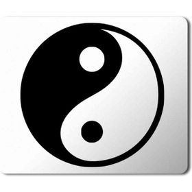 Art Hediye Ying Yang Baskılı 23x19 cm Mouse Pad