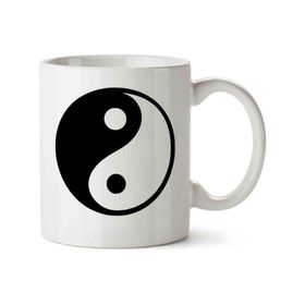 Art Hediye Ying Yang İki Tarafı Baskılı Kupa Bardak