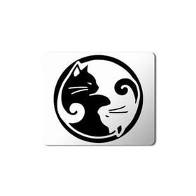Art Hediye Ying Yang Kedi Baskılı 23x19 cm Mouse Pad