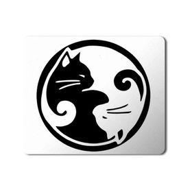 Art Hediye Ying Yang Kedi Baskılı 23x19 cm Mouse Pad