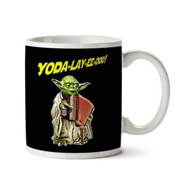 Art Hediye Yoda Lay Ee Ooo Star Wars İki Tarafı Baskılı Kupa Bardak