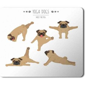 Art Hediye Yoga Dogs Yoga Yapan Köpek Baskılı 23x19 cm Mouse Pad