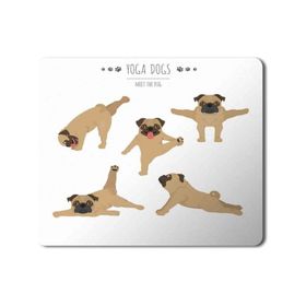 Art Hediye Yoga Dogs Yoga Yapan Köpek Baskılı 23x19 cm Mouse Pad