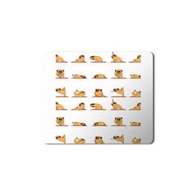 Art Hediye Yoga Yapan Pug Köpek Baskılı 23x19 cm Mouse Pad