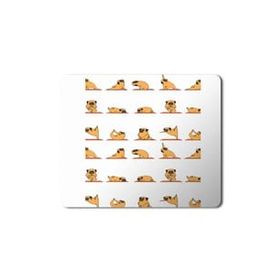 Art Hediye Yoga Yapan Pug Köpek Baskılı 23x19 cm Mouse Pad