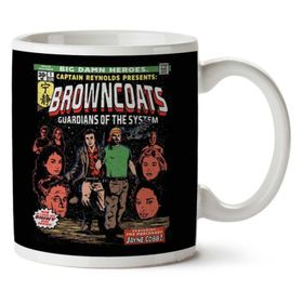 Art HediyeBrowncoats Big Damn Heroes Firefly Serenity Comic Book Iki Tarafı Baskılı Kupa Bardak