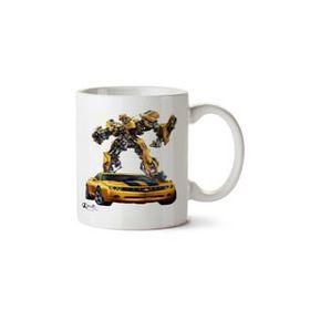 Art HediyeBumblebee Transformes İki Tarafı Baskılı Beyaz Kupa