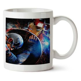 Art HediyeCapitan America Vs Homem De Ferro Iki Tarafı Baskılı Kupa Bardak
