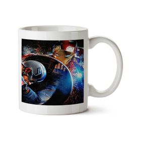 Art HediyeCapitan America Vs Homem De Ferro Iki Tarafı Baskılı Kupa Bardak