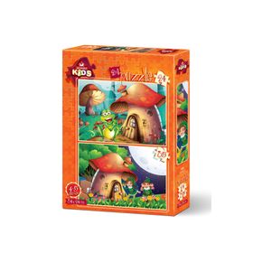 Art Kids 24+35 Parça Mantar Evler Eğitici Çocuk Puzzle