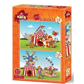 Art Kids 24+35 Parça Sirk ve Lunapark Çocuk Puzzle