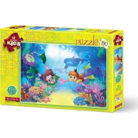 Art Kids 4499 Dalgıç Çocuklar 34x48 cm 50 Parça Puzzle