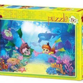 Art Kids 4499 Dalgıç Çocuklar 34x48 cm 50 Parça Puzzle