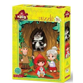 Art Kids 4503 Pelerinli Kız 34x48 cm 50 Parça Puzzle