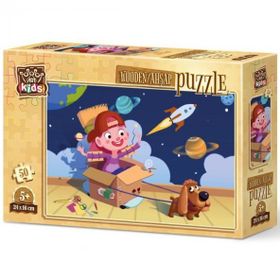 Art Kids 5886 Minik Astronot 50 Parça Ahşap Puzzle